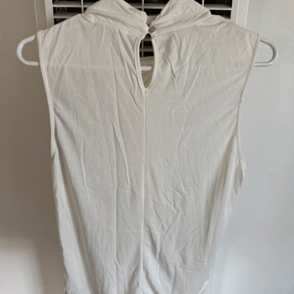 NWOT Green Envelope White Draping Tank Top - Picture 2 of 4